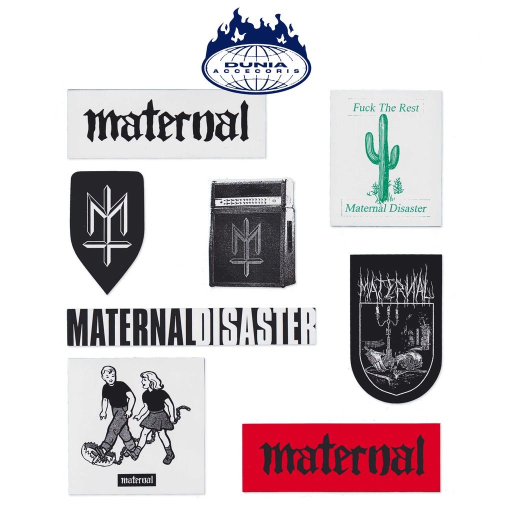 STIKER PACK MATERNAL DISASTER - 10pcs BRANDLOKAL - STIKER AESTHETIC LAPTOP, AKSESORIS HP, ANTI AIR, 