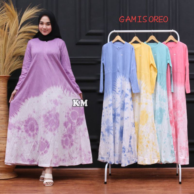 Gamis Murah Super Best Seller Gamis Kaos Tiedye Gamis Pelangi Grosir
