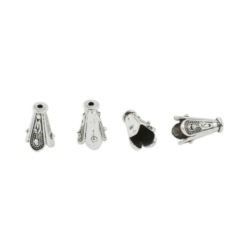 Cap/tutup Perhiasan tassel Diy Gaya Tibet Warna Silver