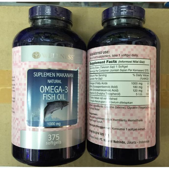 WELLNESS NATURAL OMEGA-3 FISH OIL (375) TERMURAH
