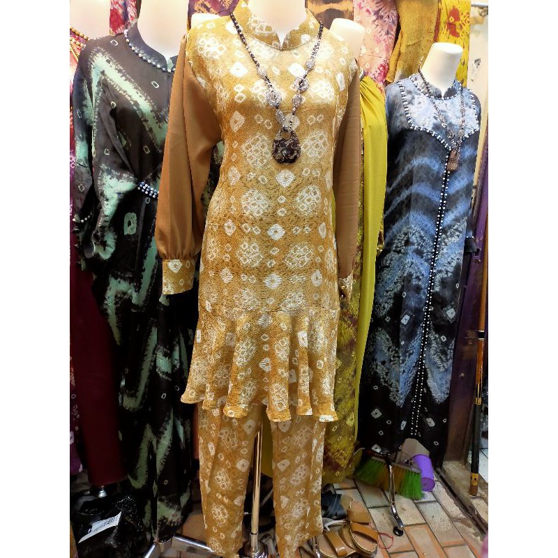 set outer celana jumputan