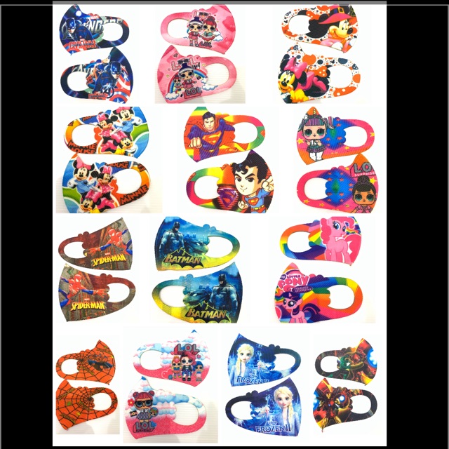 Masker Scuba Anak Gambar/masker Kain/ masker non medis/ masker anak