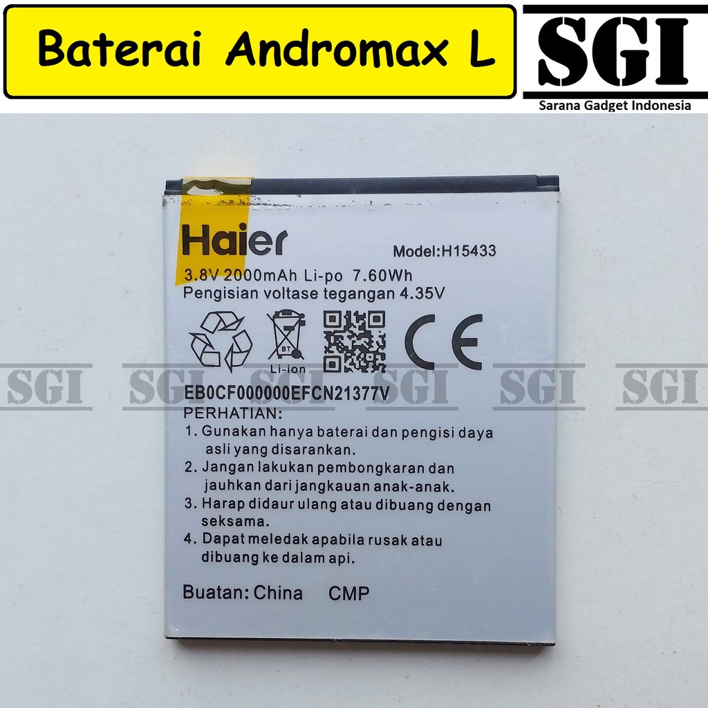 Baterai Smartfren Andromax L H15433 B26D2H Battery Batrai Batre HP Handphone