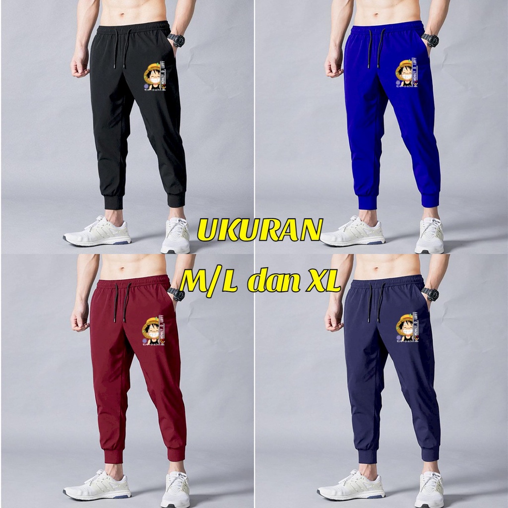 Asgard777 - JOGGER LUFFY NYENGIR ONEPIECE / terlaris / jogger santai / JOGER MURAH / celana olahraga / celana panjang / celana pria