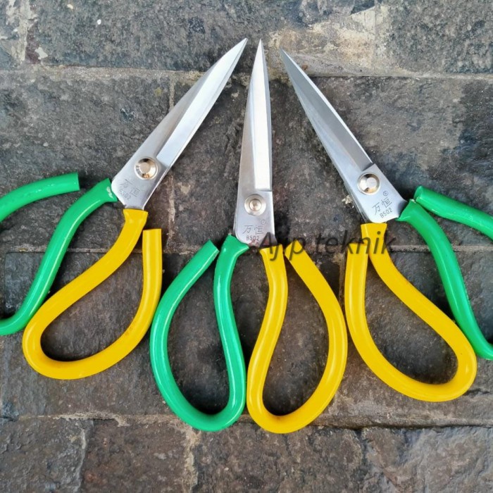 Gunting kulit gunting serbaguna gunting kodok kuning merah