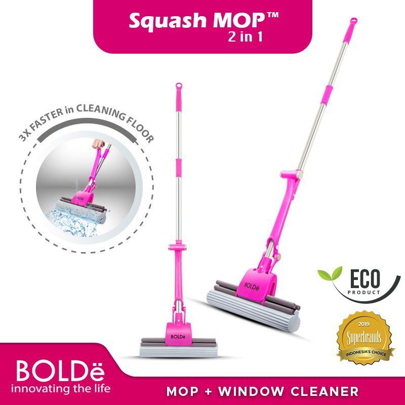ALAT PEL BOLDe SQUASH MOP 2 in 1 - ALAT PEL LANTAI HANDLE OTOMATIS PRAKTIS MODERN