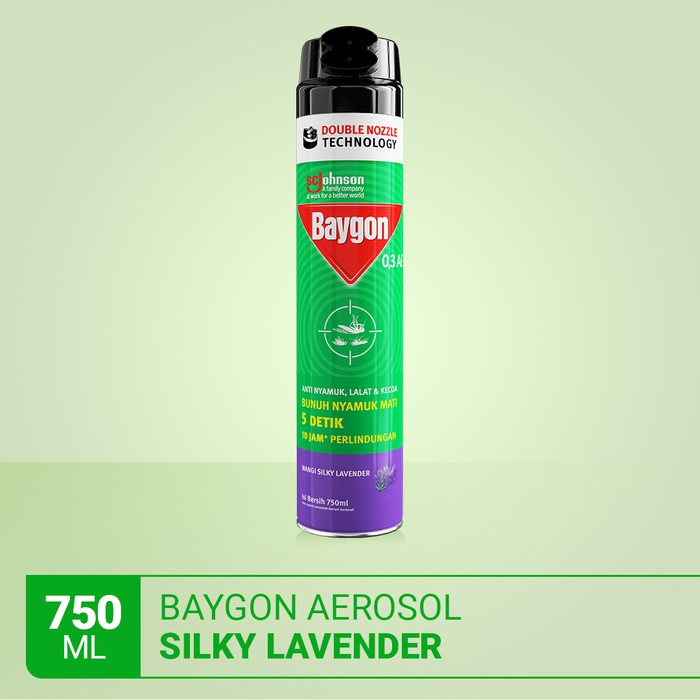 Baygon Aerosol Silky Lavender 750ml