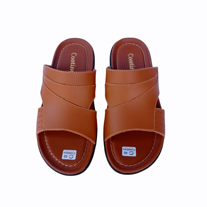 Sandal Slop Pria / Sandal Slide Pria / Sandal Kulit Pria Ringan Nyaman di Pakai Anti Slip