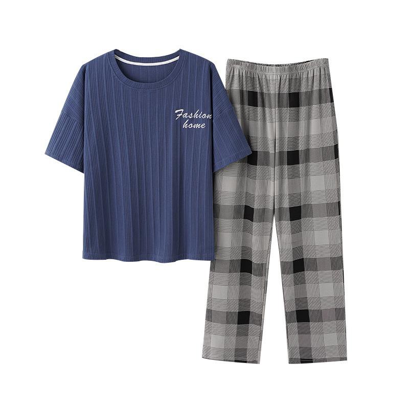 Baju Tidur Piyama Set/Piyama Wanita Import/Baju Piyama Cantik Celana Panjang/Woman Sleep Wear-Navy