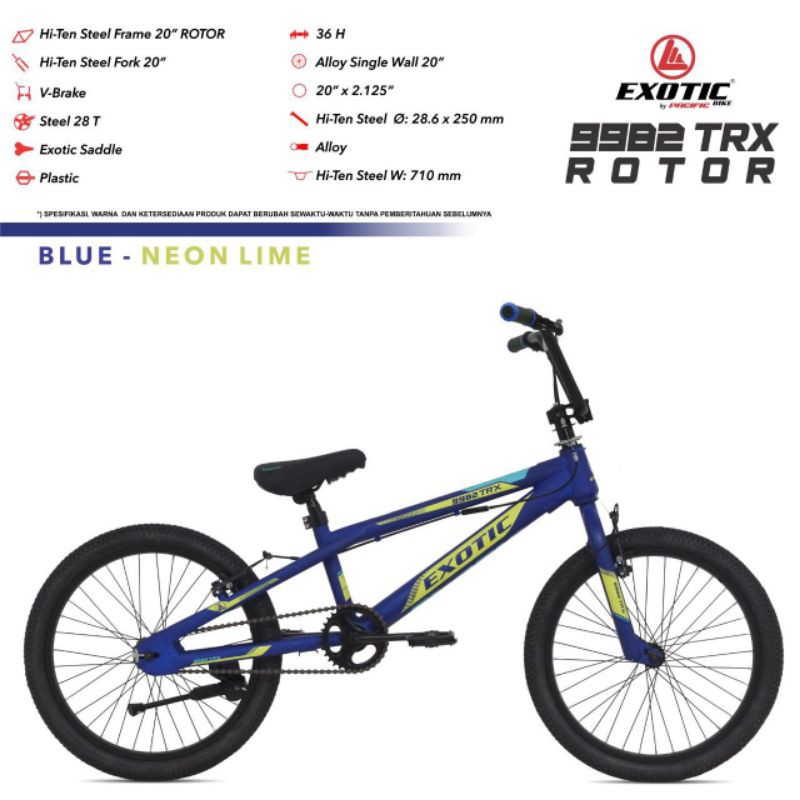Sepeda BMX exotic 9982 trx rotor ban 3.0 khusus Luar bandung