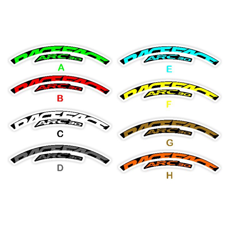Sticker Decal RIMS RACE FACE  26 , 27.5 ,700C lebar 2cm