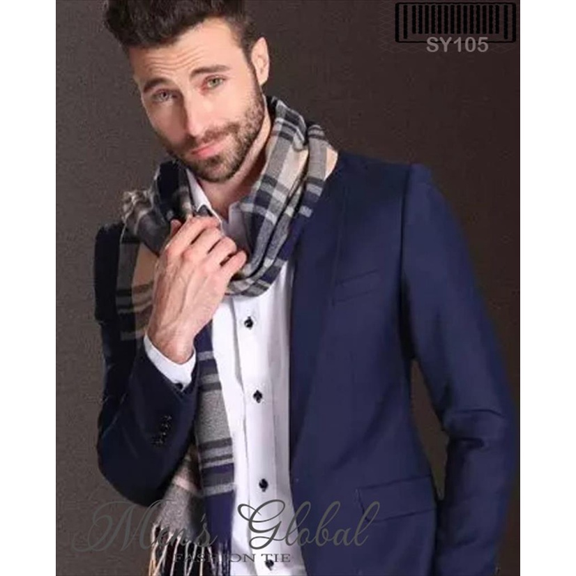 SYAL / SCARF FASHION ELEGANT PRIA HANGAT HALUS WOOL SPINING TASSEL-SY105