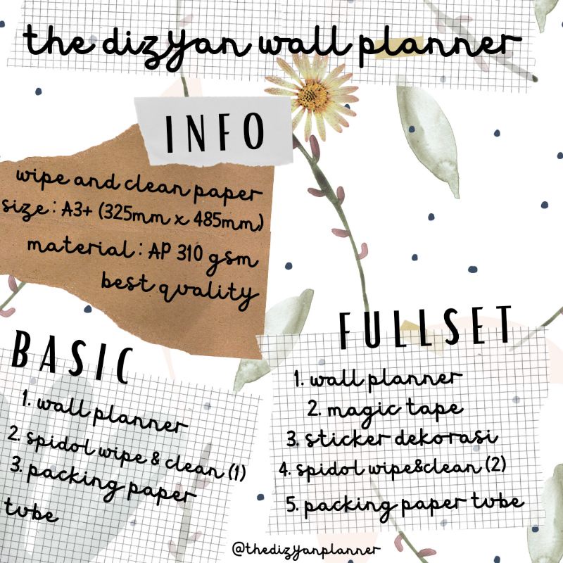 

PRE ORDER Wall Planner (Wajib Chat dulu)