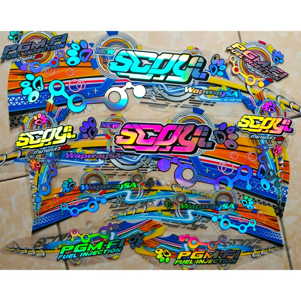 STRIPING TRANSPARAN HOLOGRAM SCOOPY