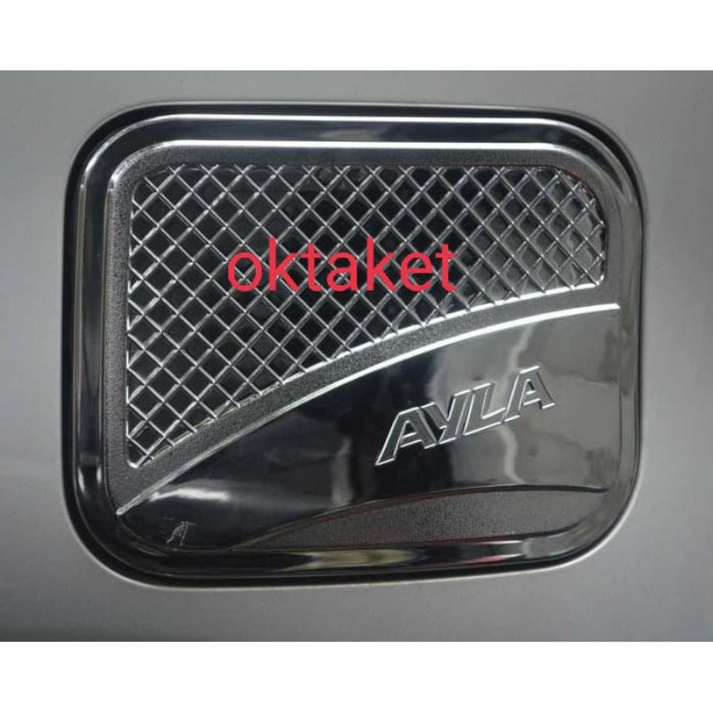 tank cover/ tutup tangki mobil Ayla exclusive chrome