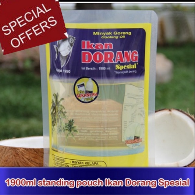 

Promo Minyak Kelapa Ikan Dorang Spesial Refill 1900 ML / Minyak Goreng