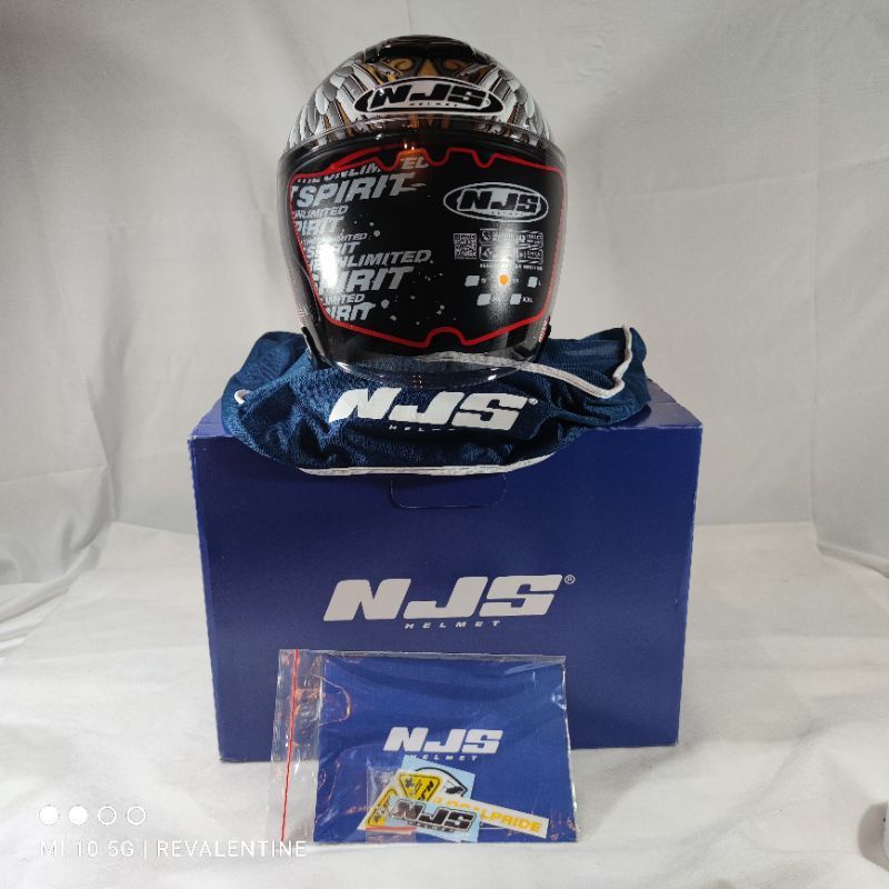 Helm NJS Kairoz Garuda dan Biru doff-1