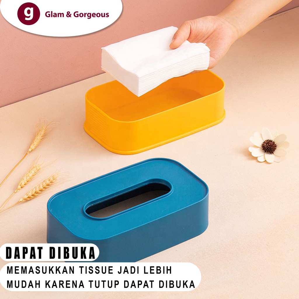 Kotak Tissue Unik Plastik Serbaguna Tissue Box Decorative KT001