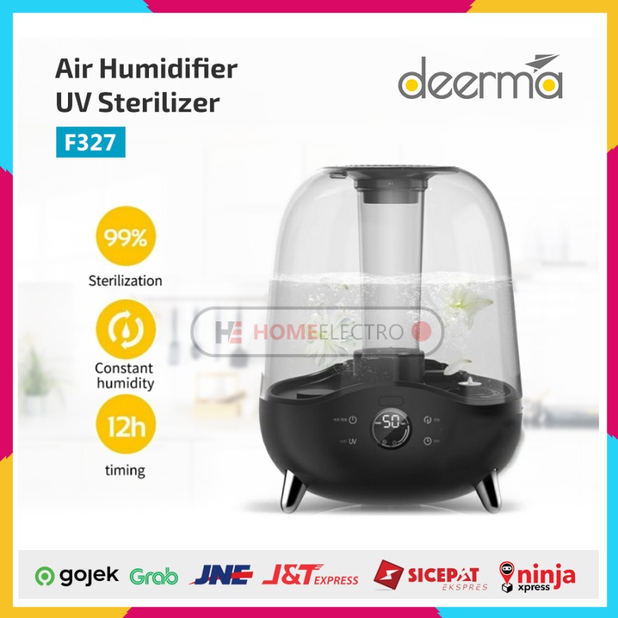 Deerma F327 Air Humidifier UV Sterilizer Ultrasonic Pelembab Udara 5L