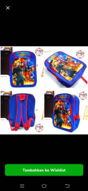 tas sekolah anak model ransel