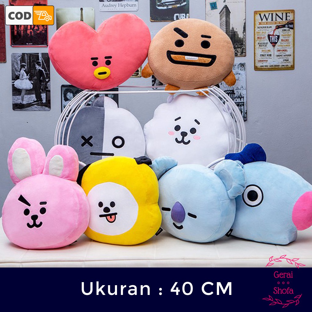 Bantal Boneka BTS Unofficial Tata Chimmy Rj Cooky Koya Shooky Van Mang Murah Kpop Baby SNI