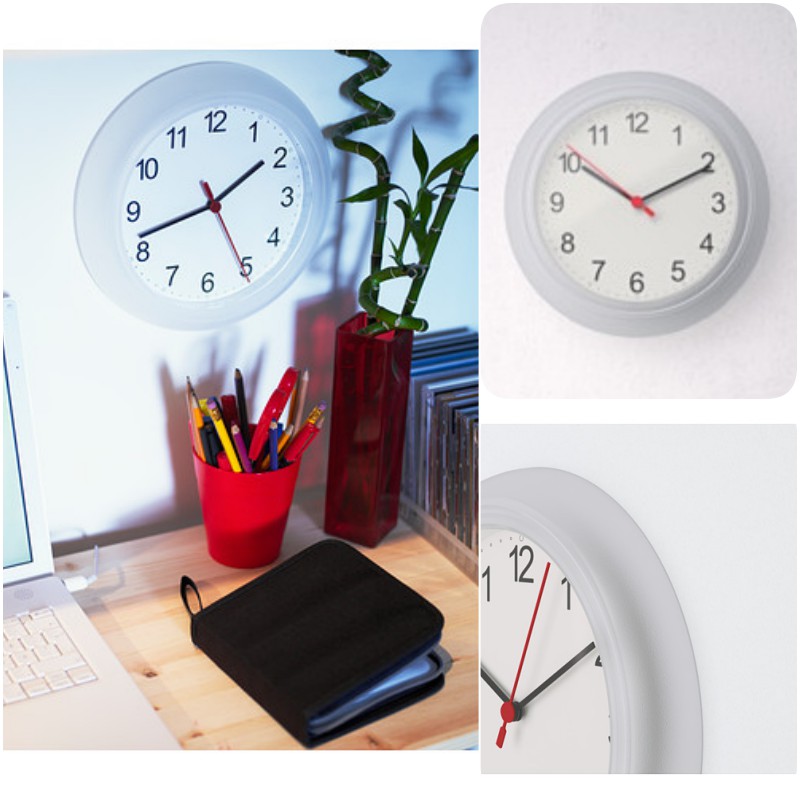 IKEA RUSCH Jam Dinding Putih