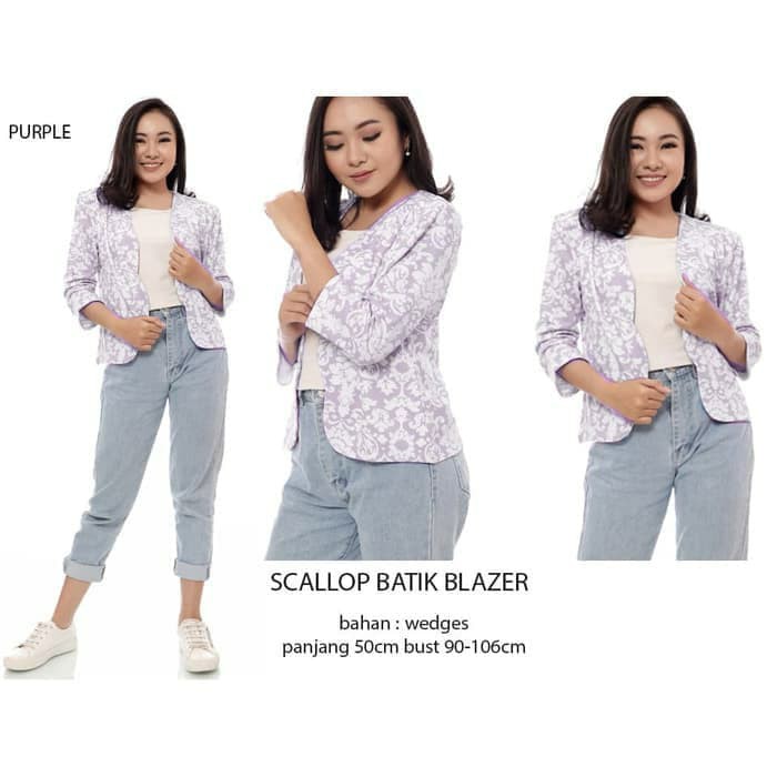 GP61 Original Blazer Vivaldi Blazzer Tartan Wanita Polos Import Ala Korea Style Kekinian Realpict