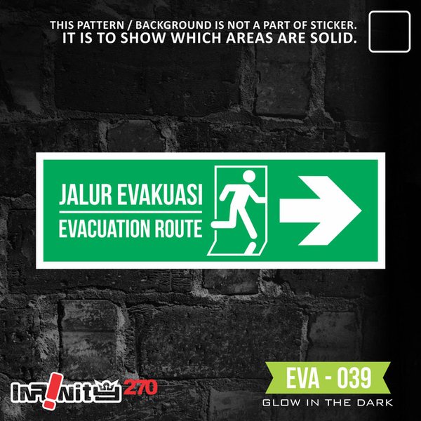

Stok Terakhir sticker stiker safety sign jalur evakuasi emergency exit label EVA-039 Berkualitas