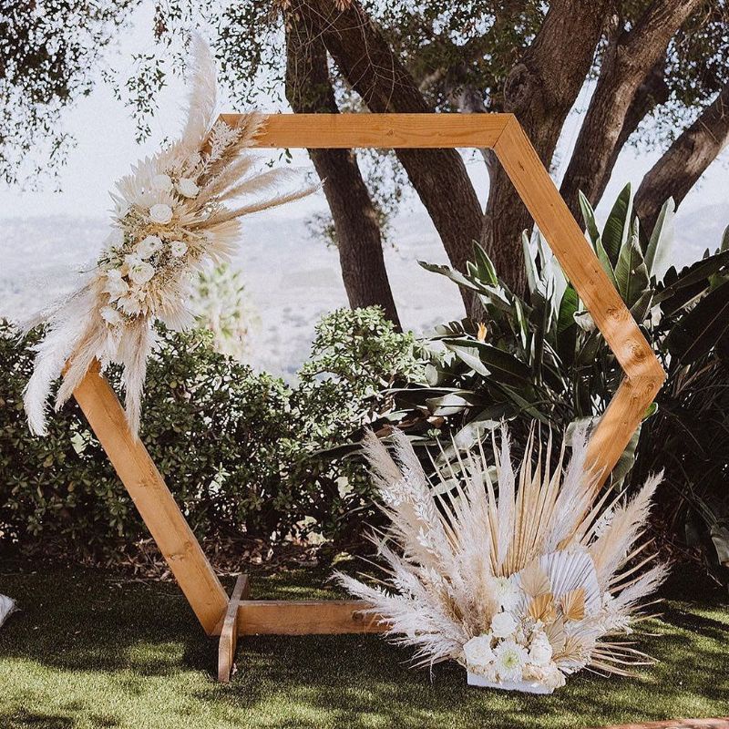 HEXAGON DEKORASI RUSTIC BIG SIZE JATI BELANDA