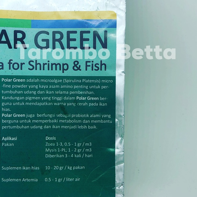 Spirulina Powder Bubuk Platensis Isi Bersih 50 Gram Pakan Kutu Air Artemia Daphnia Ikan 50gr 50gram