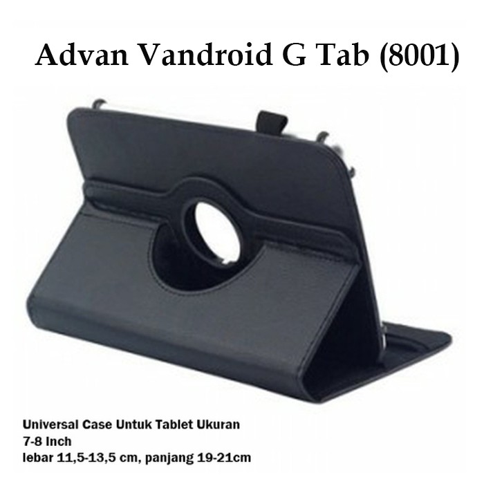 Advan Vandroid G Tab 8001 Rotate Leather Flip Book Cover Case Casing