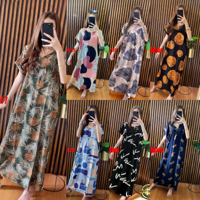 Daster Rayon Halus Panjang Busui Semata Kaki &amp; Selutut