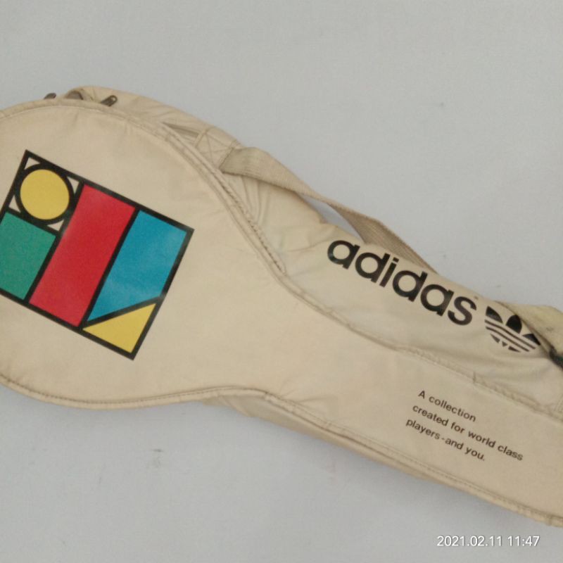 TAS SECOND / THIRFT, TAS RAKET TENNIS - ADIDAS TREEFOIL - VINTAGE 90s ORIGINAL ADIDAS