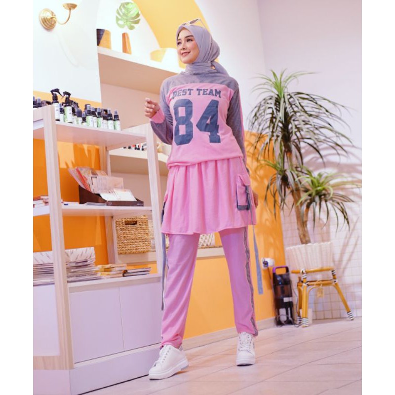 SETELAN WANITA/ stelan wanita/baju wanita kekinian/84 SET/baju wanita/ fashion muslim/ baju olahraga