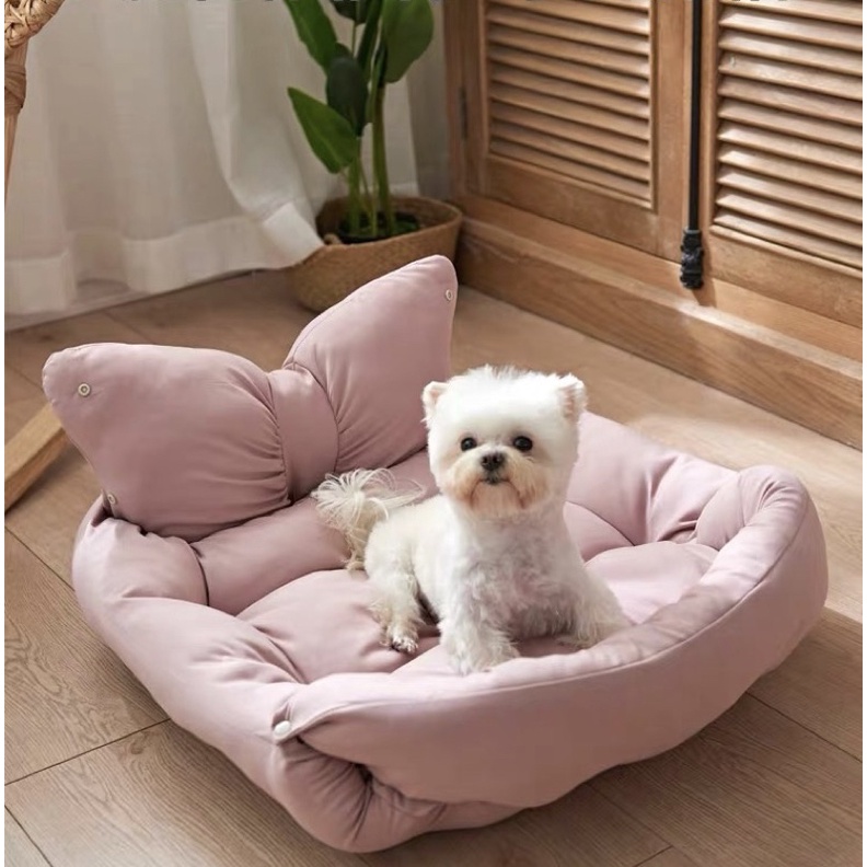 BIG SIZE Bow Cushion Bed for Pet Dog Cat Ranjang Anjing Kucing Lucu Ukuran Besar