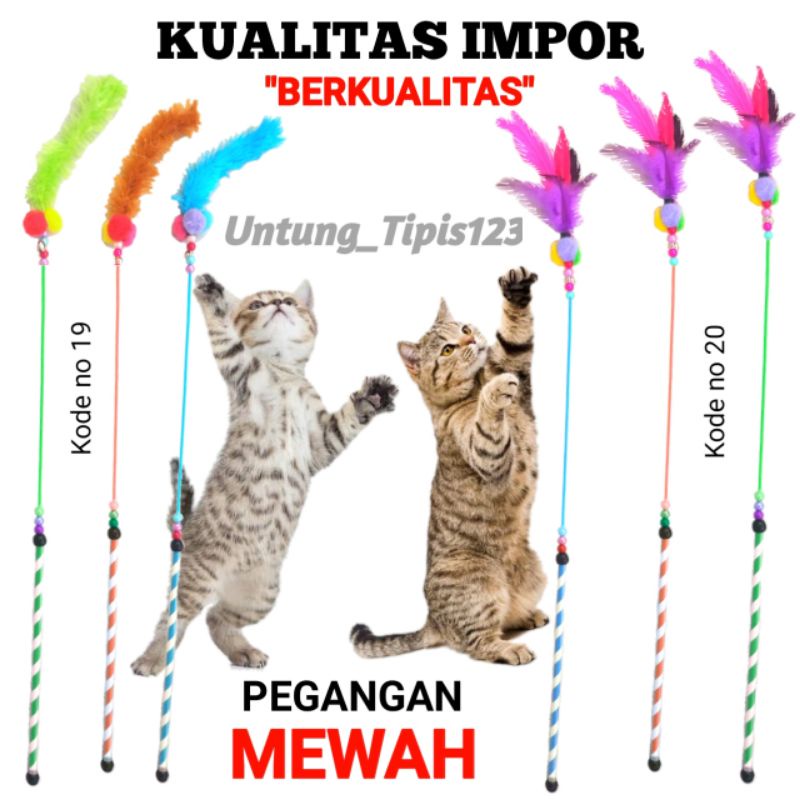 Stik Mainan Kucing impor Tongkat Lentur stick mainan bulu Angsa cat toys teaser