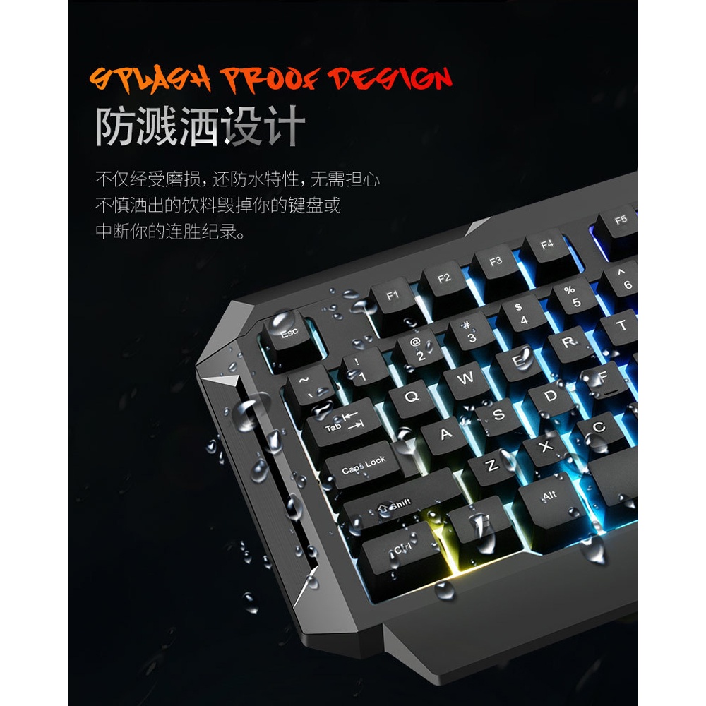 PROMO GRATIS ONGKIR BISA COD KEYBOARD GAMING Waterproof + MOUSE GAMING USB COMBO Gaming Keyboard RGB LED with Mouse Gaming LED RGB 1200 DPI - Paket Gaming Keyboard dan Mouse RGB Set Gaming Mouse dan Keyboard USB With RGB LED