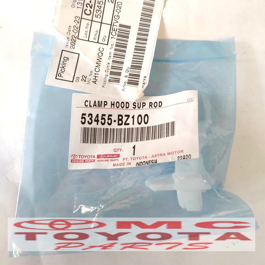 Clip Clamp Hood Stang Kap Mesin Agya Ayla Calya Sigra 53455-BZ100