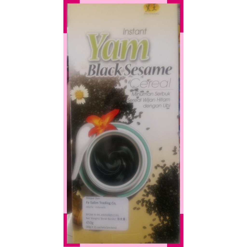 

Yam | black sesame | instant cereal | 450 g | 15 sachet