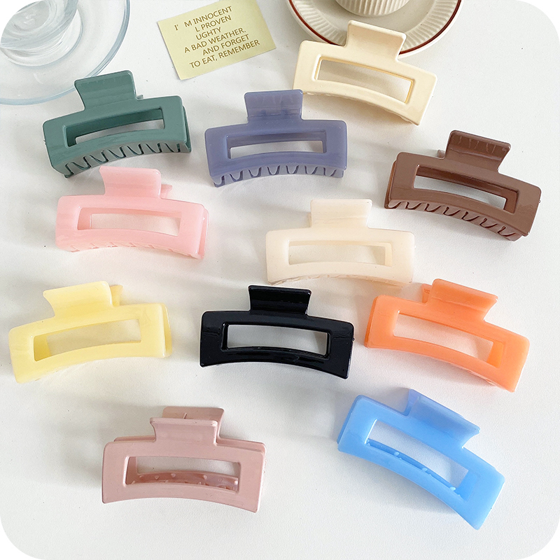 Simple square plastic Hair clips women classic hair accessories personalized Headdress