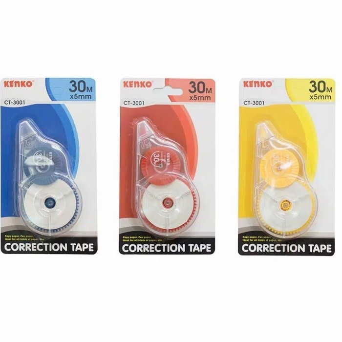 

Unik Correction Tape / Tip-Ex Kertas Kenko Ct-3001 / 30 Meter Gilaa!!!