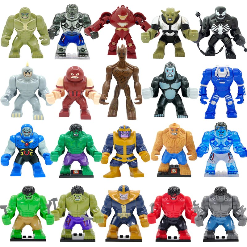 Mainan Lego Hot 7cm Super Hero Building Blocks Hulk Venom Bane Thanos Figure Darkseid Gorilla Grodd