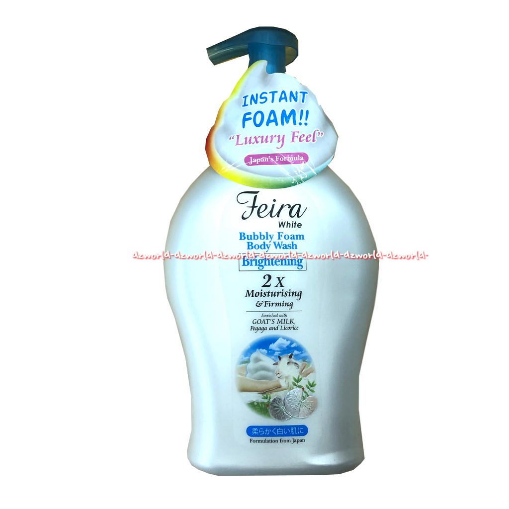 Feira White Bubble Foam Body Wash Instant Foam Sabun Mandi 800ml