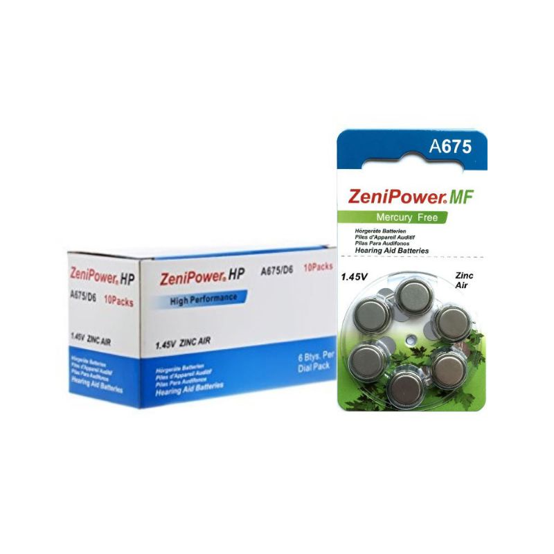 Baterai 675/ A675 / AG13 / PR44 Hearing Aid Battery Tersedia Merk Renata dan Zenipower Baterei Spesialis ALAT BANTU DENGAR