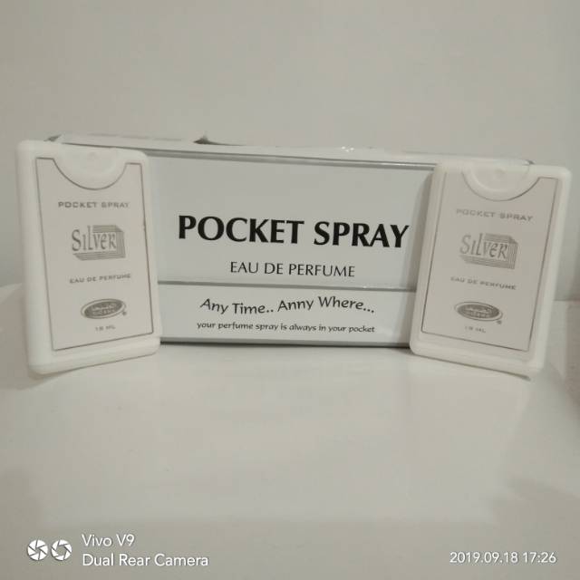 Parfum Pocker Spray Aroma Silver