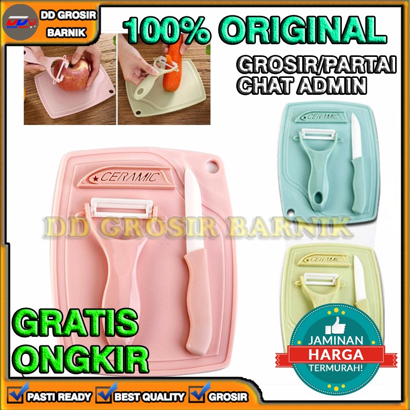 [DGB] PISAU DAPUR KERAMIK SET 3 IN 1 CERAMIC + TALENAN