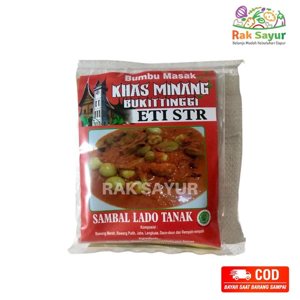 

Bumbu Masak Instan Sambalado Tanak Asli 250gr Khas Minang Sederhana Padang