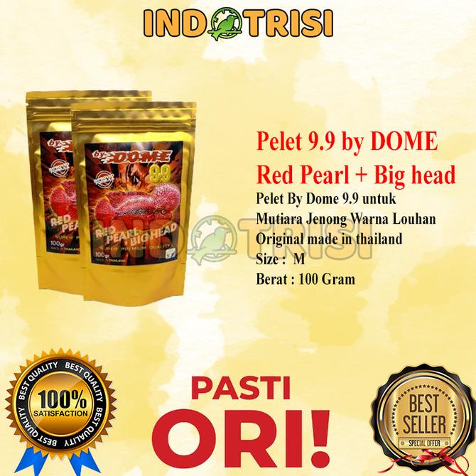 PERAWATAN IKAN PELET LOUHAN DOME 99 ORIGINAL MADE THAILAND 100GR MAKANAN PAKAN LOHAN ORIGINAL