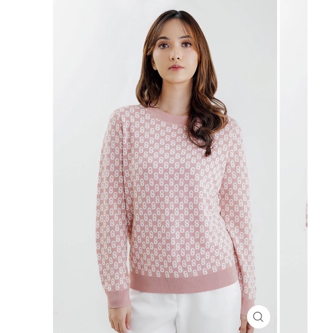 Buttonscarves x Benang Jarum Signature Monogram Sweatshirt - PINK