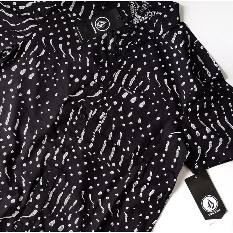 Kemeja Volcom MSH Drag Dot BLK Original Planetsurf